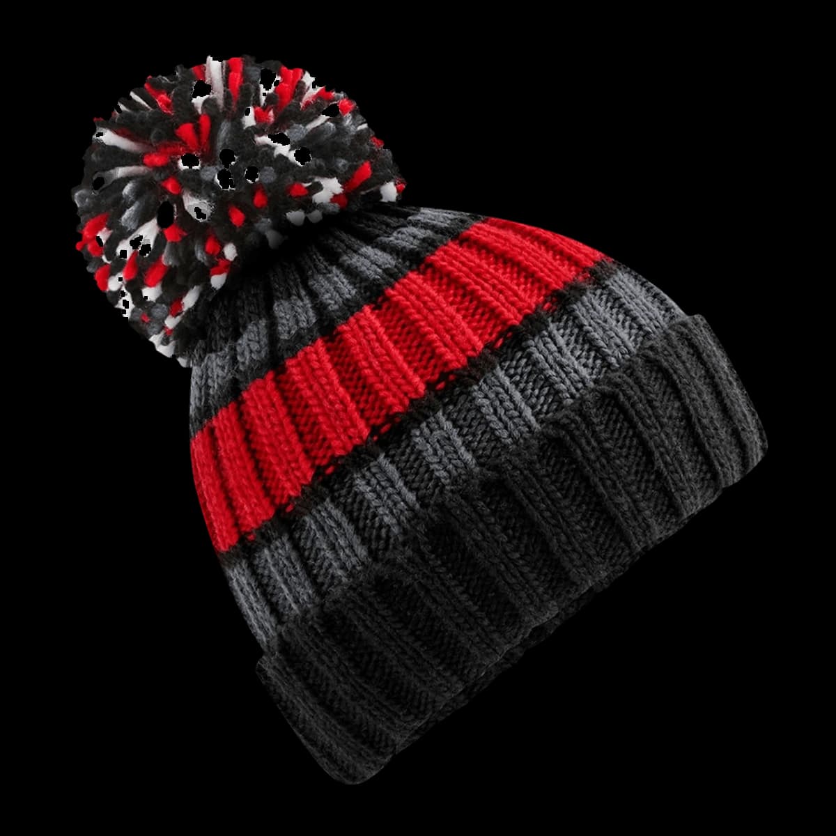 Beechfield Hygge Striped Beanie — front