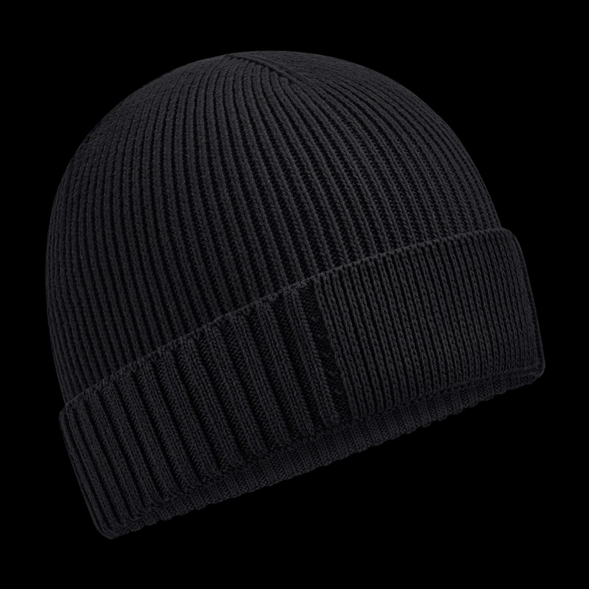 Beechfield Organic Cotton Engineered Patch Beanie — front