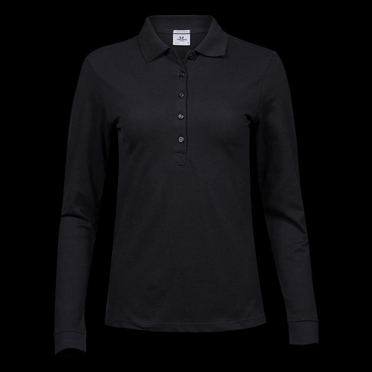 Tee Jays Ladies Luxury Stretch Long Sleeve Polo Shirt — front