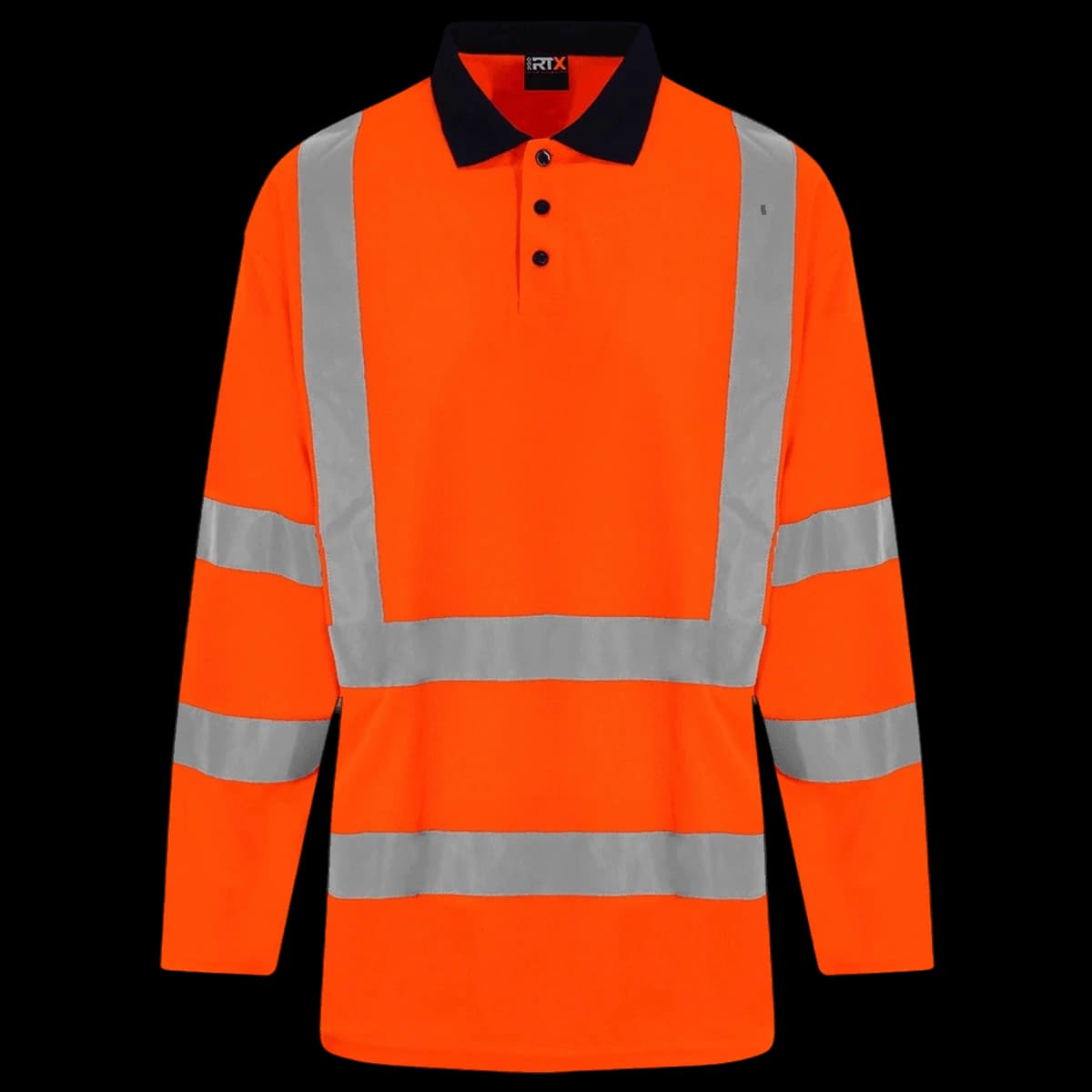 Pro RTX High Visibility Long Sleeve Polo Shirt — front