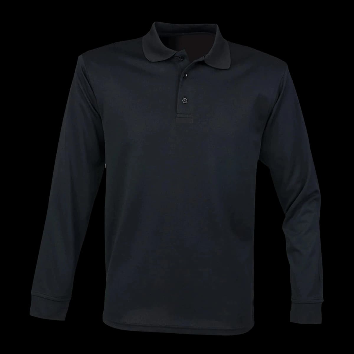 Henbury Unisex Long Sleeve Coolplus® Piqué Polo Shirt — front