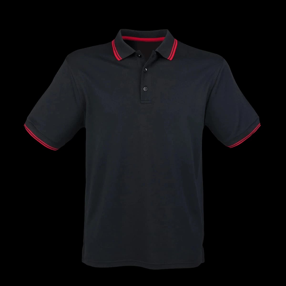Henbury Coolplus® Tipped Polo Shirt — front
