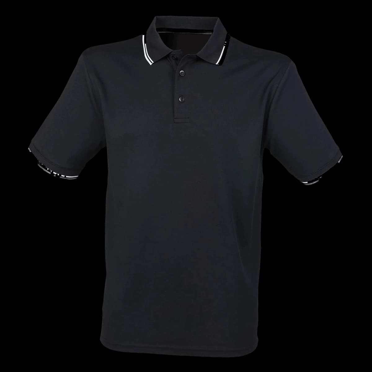 Henbury Coolplus® Tipped Polo Shirt — front