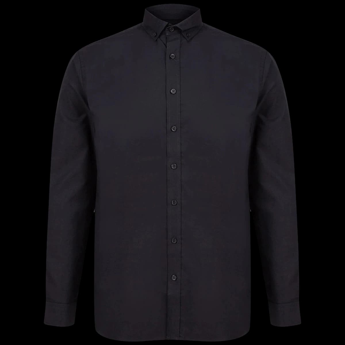 Henbury Modern Long Sleeve Classic Fit Oxford Shirt — front