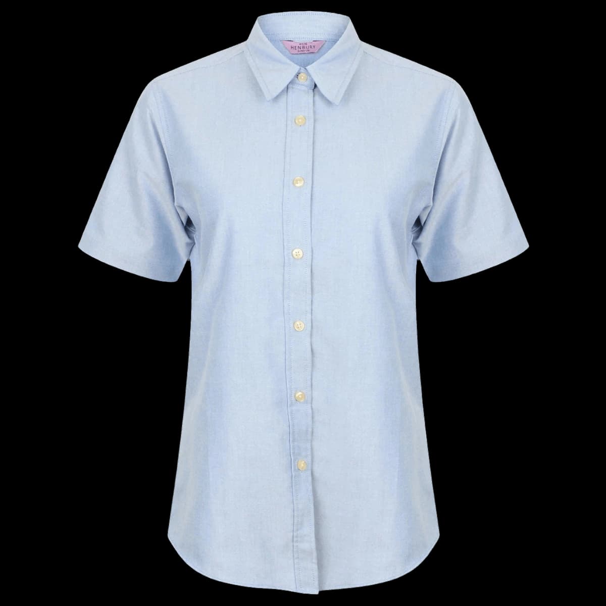 Henbury Ladies Short Sleeve Classic Oxford Shirt — front