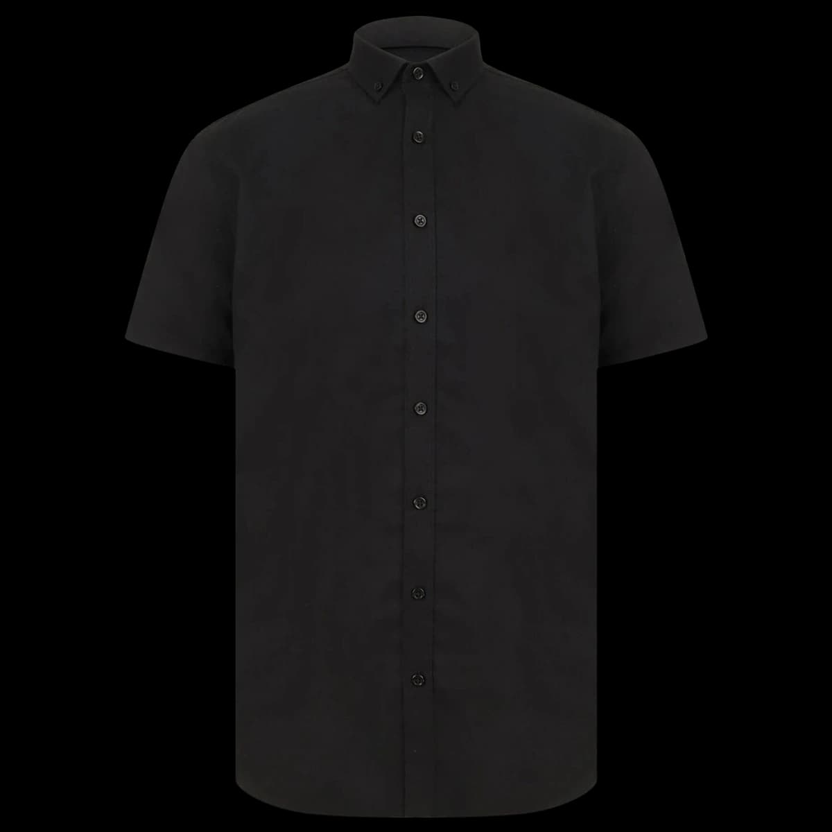 Henbury Modern Short Sleeve Regular Fit Oxford Shirt — front