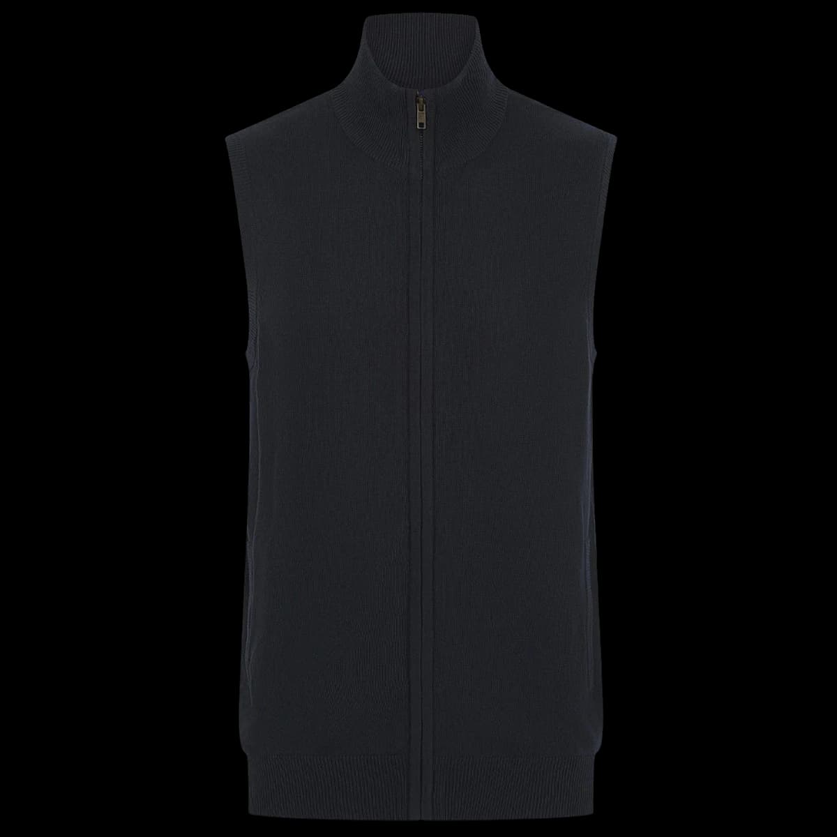 Henbury Sleeveless Zip Through Jumper — front