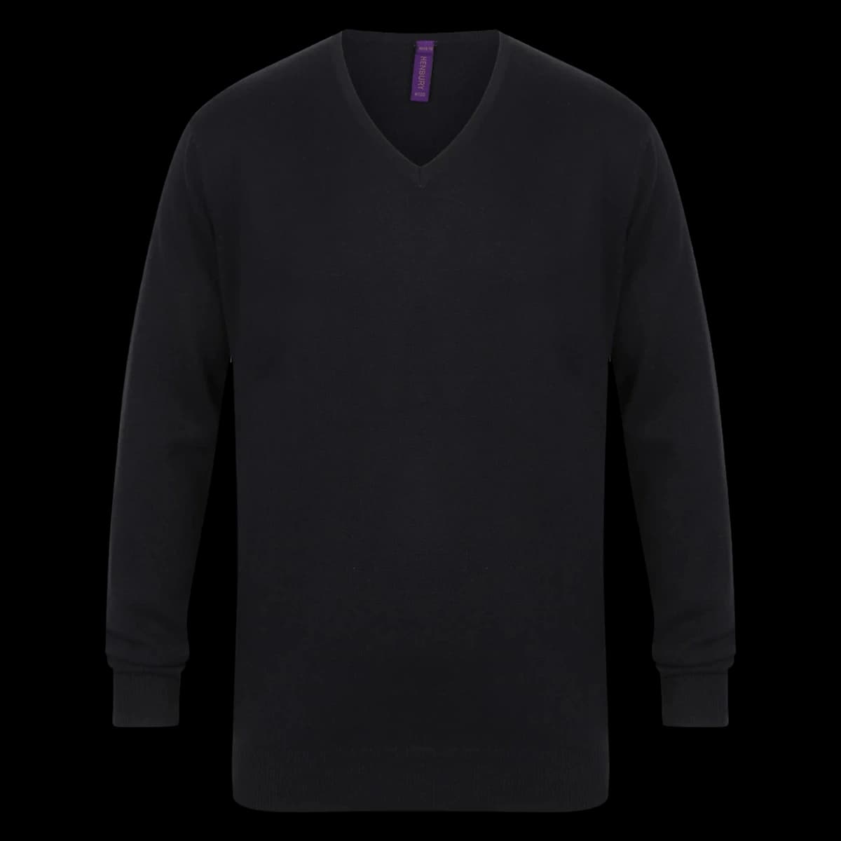 Henbury Lightweight Cotton Acrylic V Neck Sweater — front