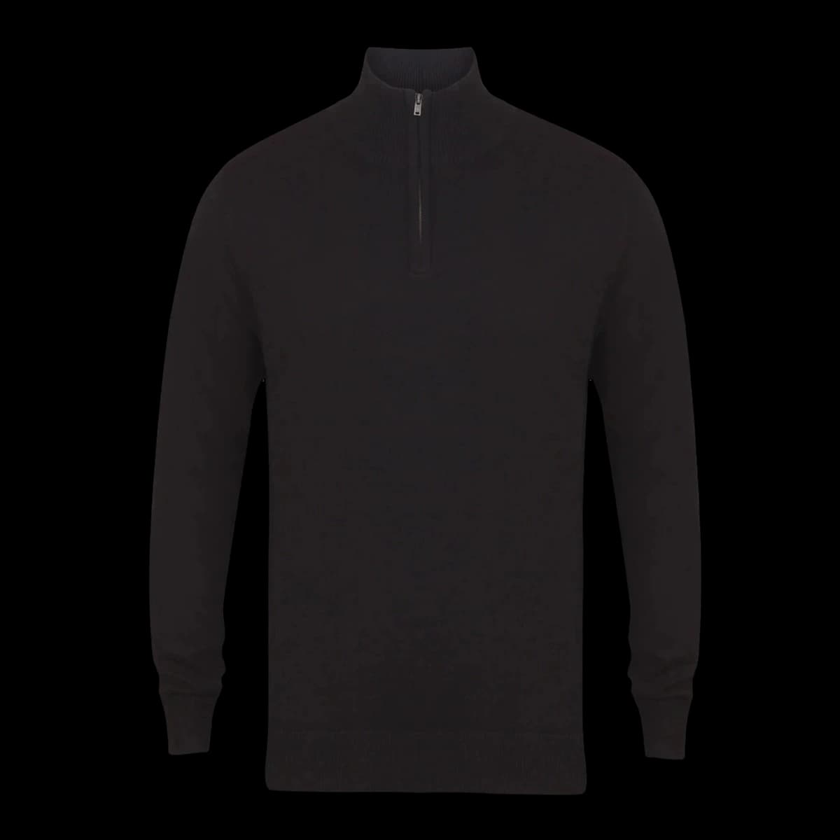 Henbury Zip Neck Sweater — front