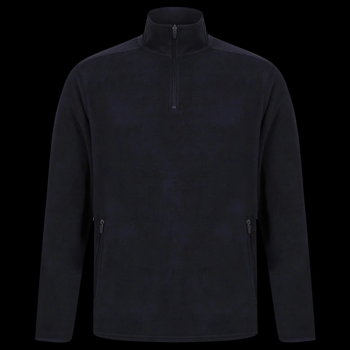 Henbury Zip Neck Micro Fleece — front