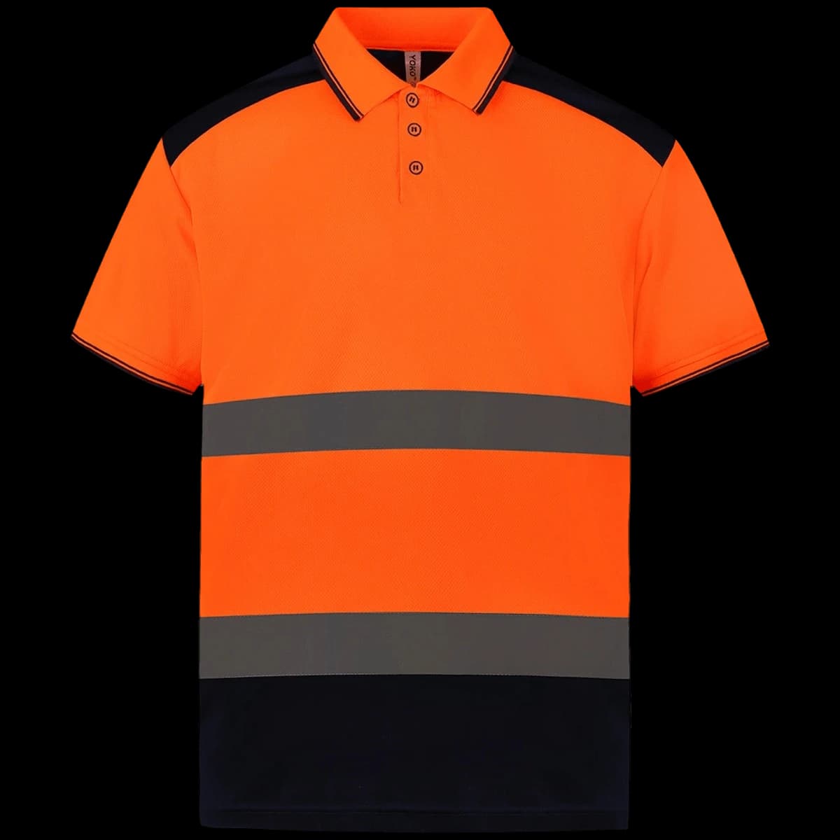 Yoko Two Tone Short Sleeve Polo Shirt — front