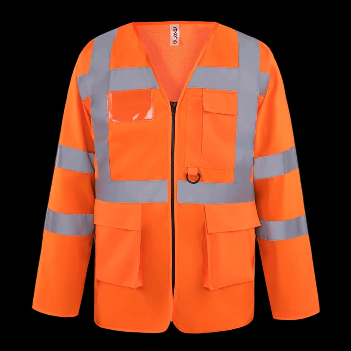Yoko Hi-Vis Executive Long Sleeve Waistcoat — front