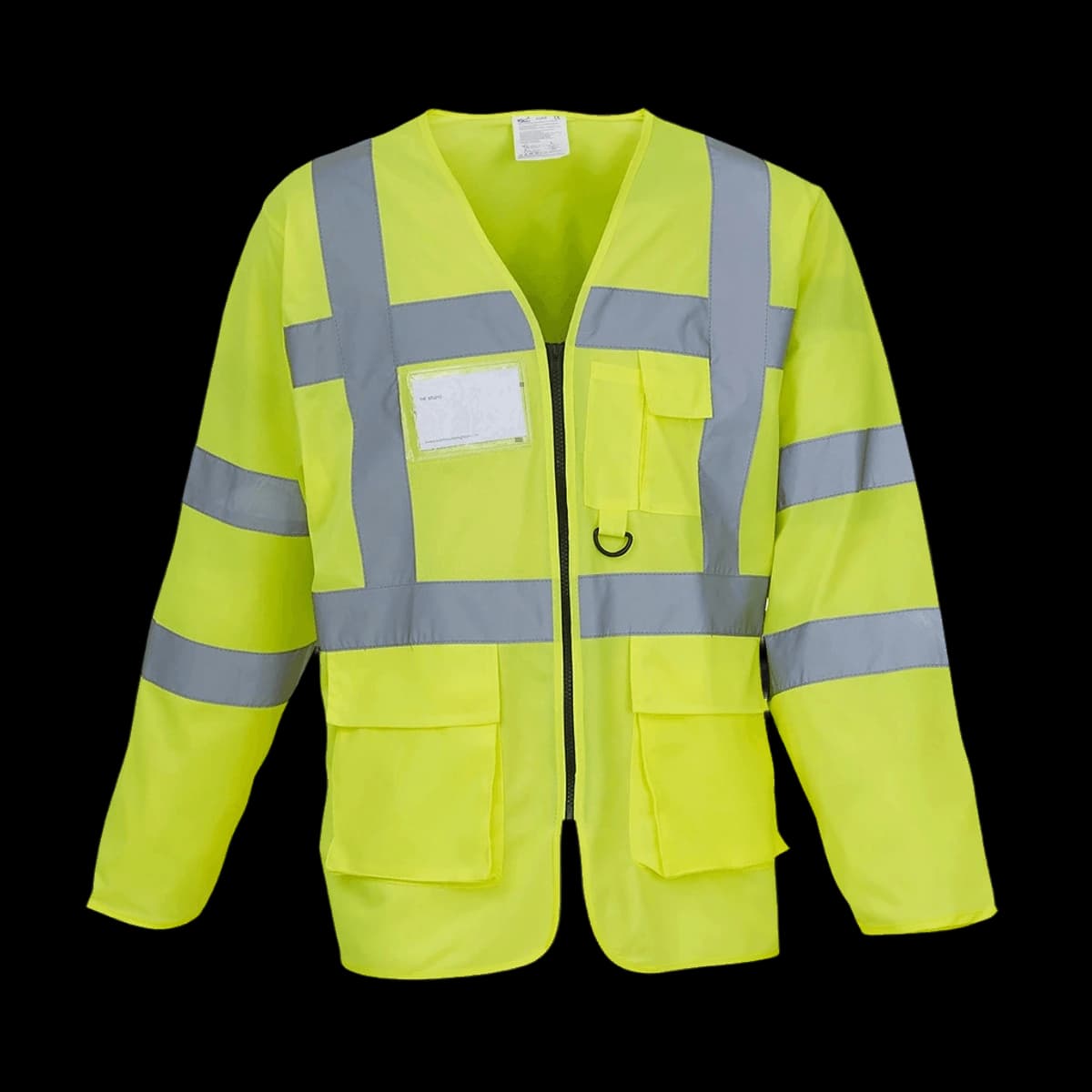 Yoko Hi-Vis Executive Long Sleeve Waistcoat — front