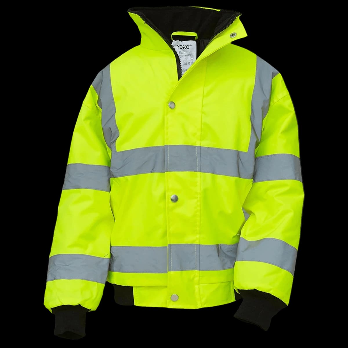 Yoko Kids Hi-Vis Bomber Jacket — front