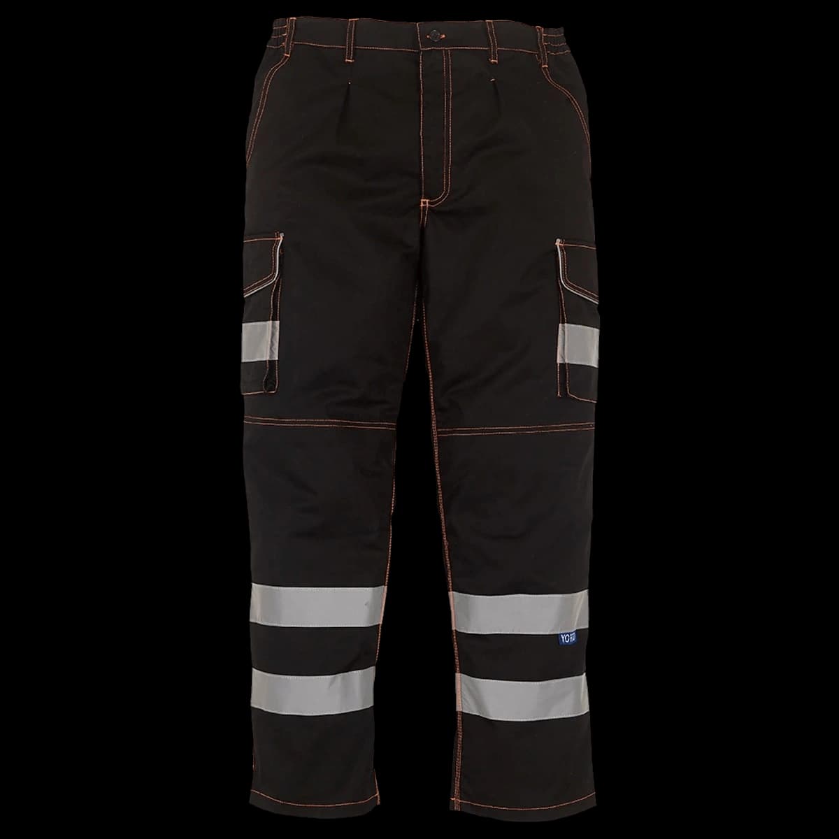 Yoko Hi-Vis Cargo Trousers with Knee Pad Pockets — front