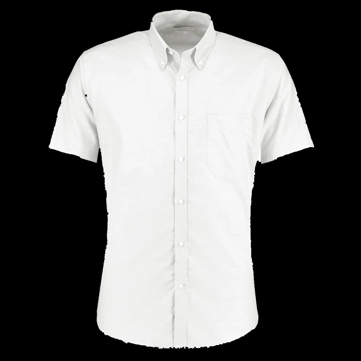 Kustom Kit Short Sleeve Slim Fit Oxford Shirt — front
