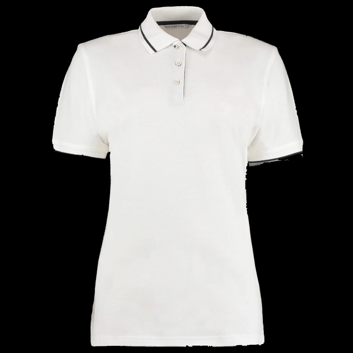 Kustom Kit Ladies St Mellion Tipped Cotton Piqué Polo Shirt — front