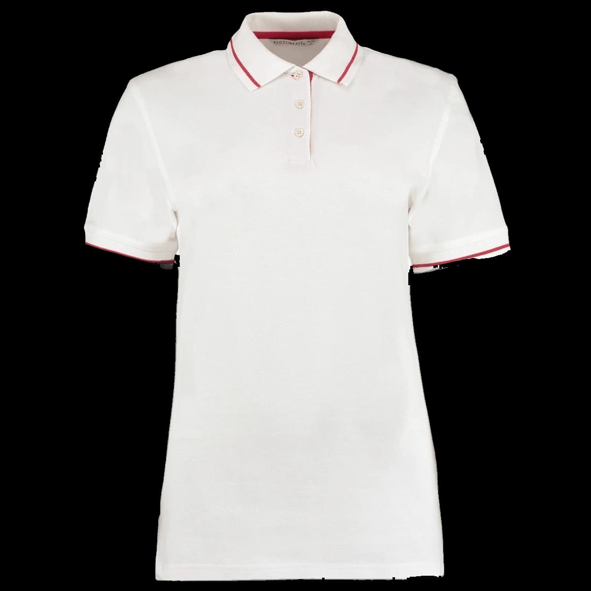 Kustom Kit Ladies St Mellion Tipped Cotton Piqué Polo Shirt — front