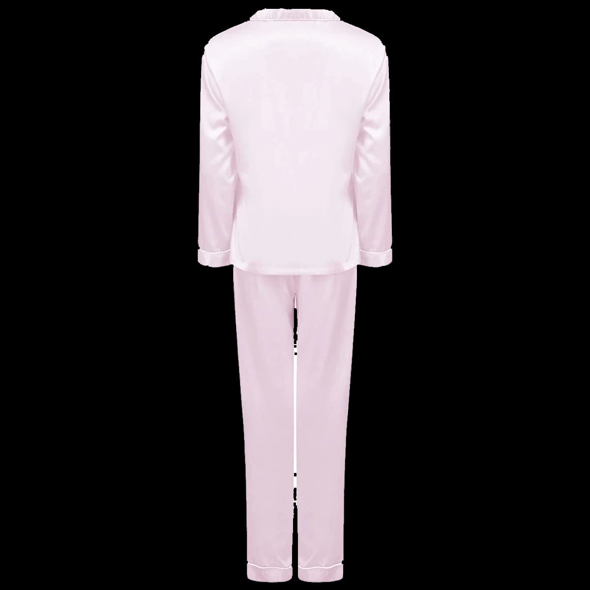 Towel City Ladies Satin Long PJ's — back