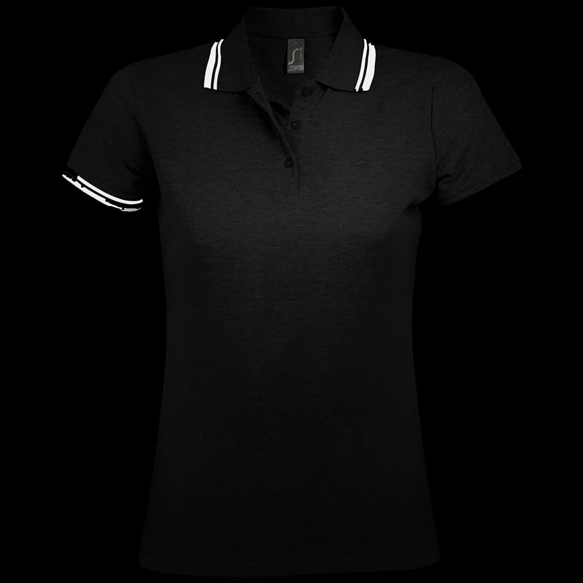 SOL'S Ladies Pasadena Tipped Cotton Piqué Polo Shirt — front