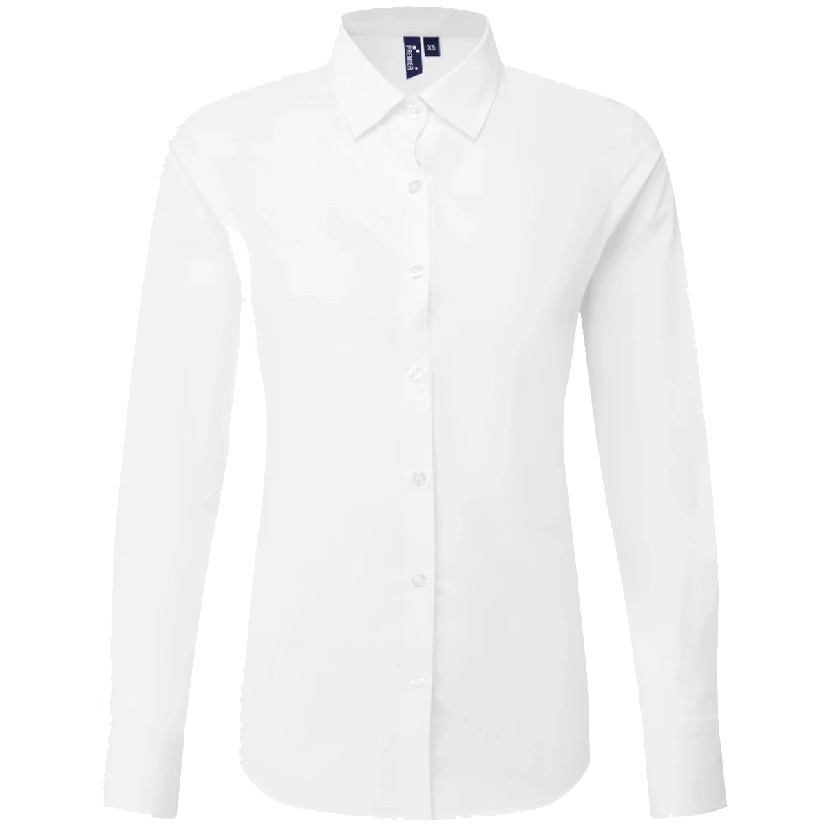 Premier Ladies Recyclight® Long Sleeve Poplin Shirt — front