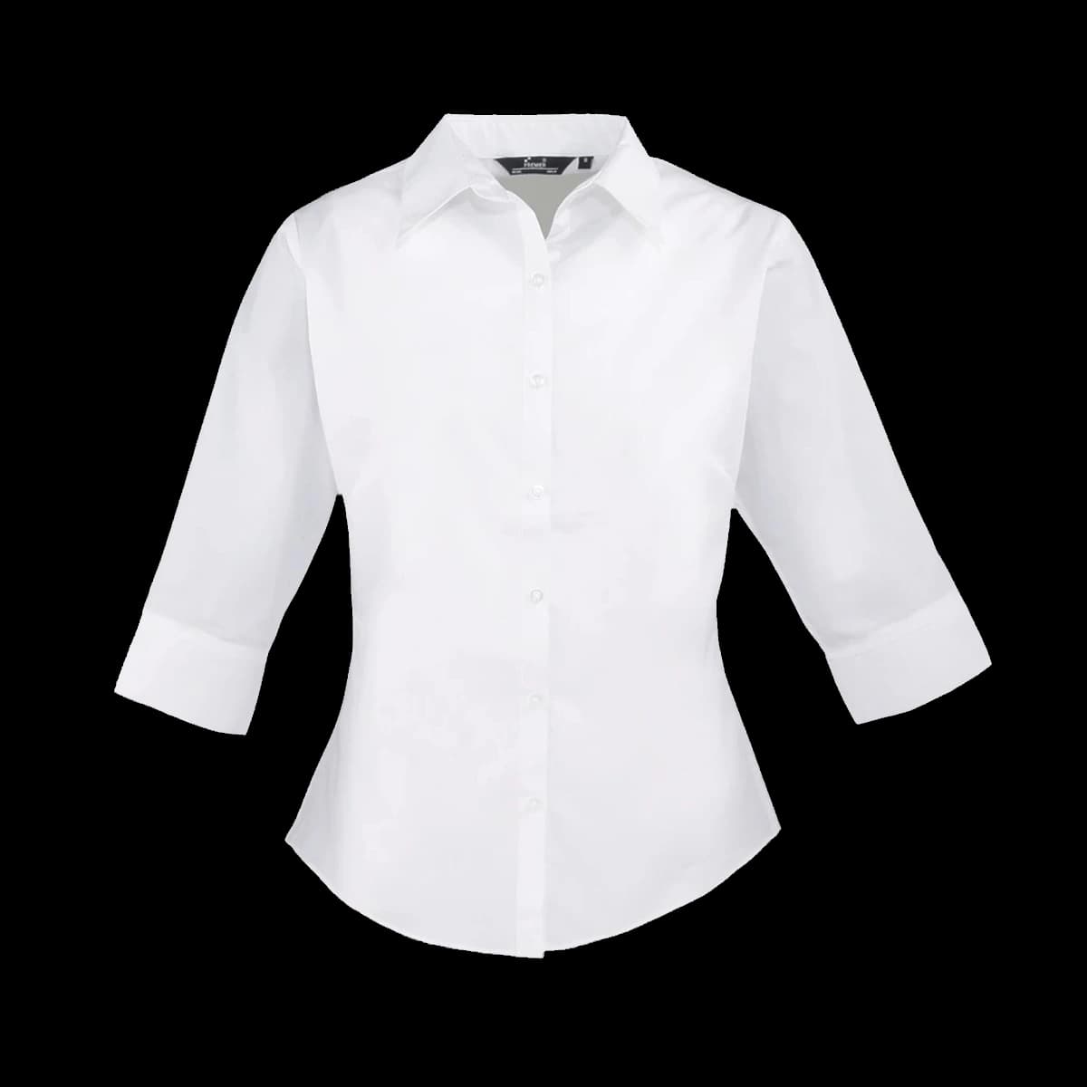 Premier Ladies 3/4 Sleeve Poplin Blouse — front