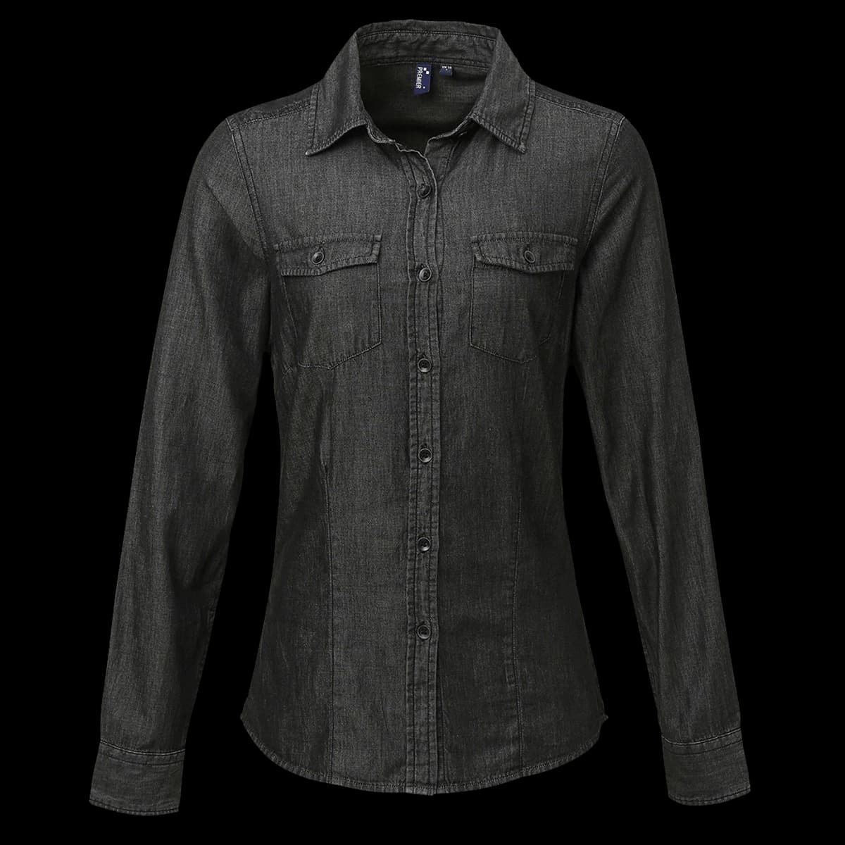 Premier Ladies Jeans Stitch Denim Shirt — front
