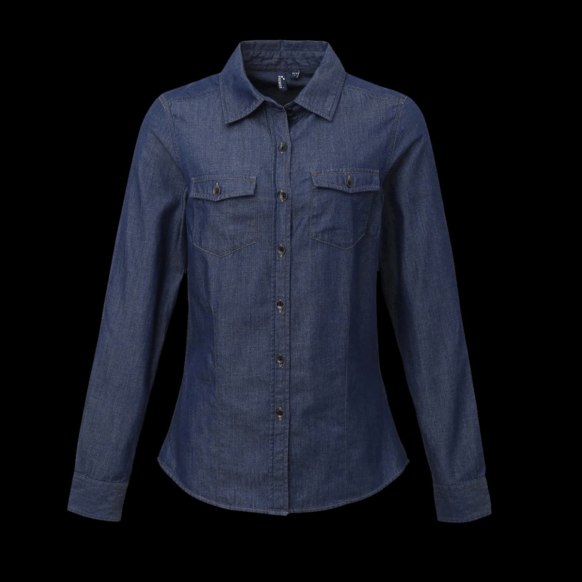 Premier Ladies Jeans Stitch Denim Shirt — front