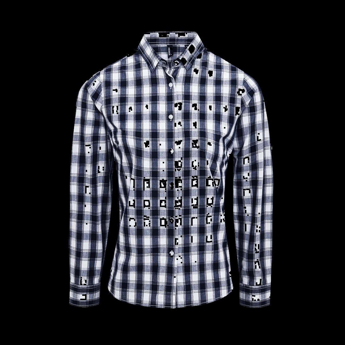 Premier Ladies Mulligan Check Long Sleeve Shirt — front
