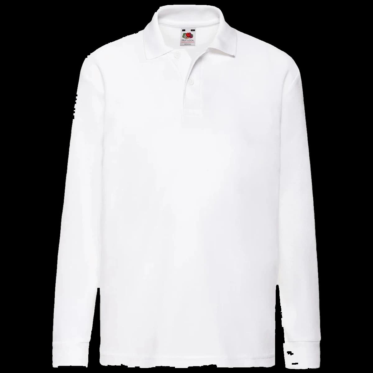 Fruit of the Loom Kids Long Sleeve Poly/Cotton Piqué Polo Shirt — front