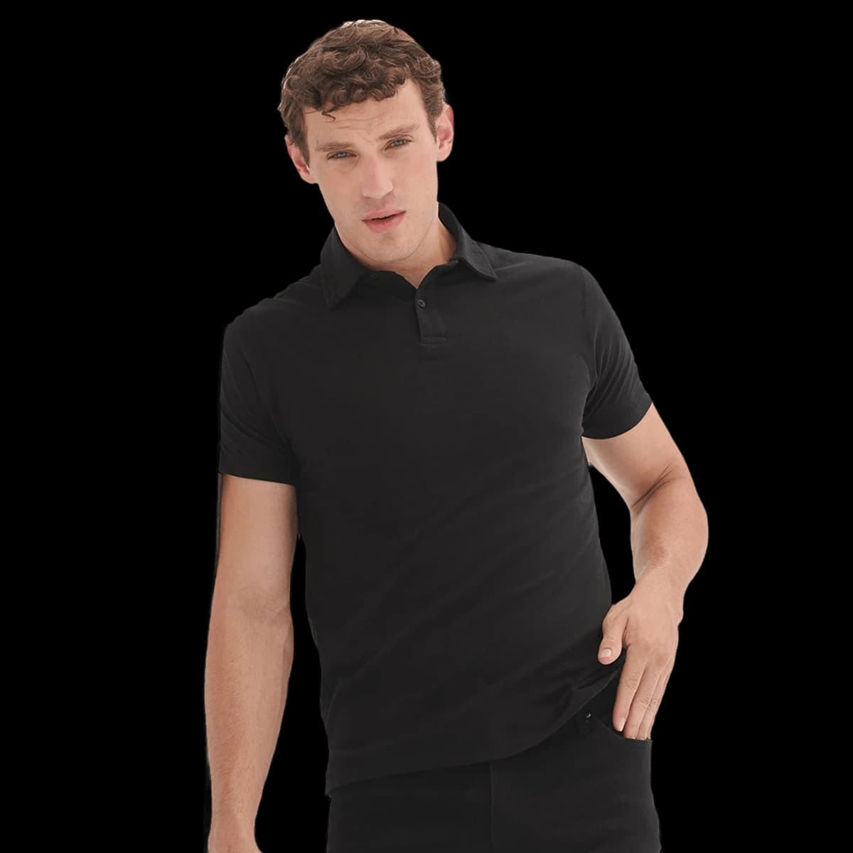 SF Clothing Stretch Piqué Polo Shirt — model
