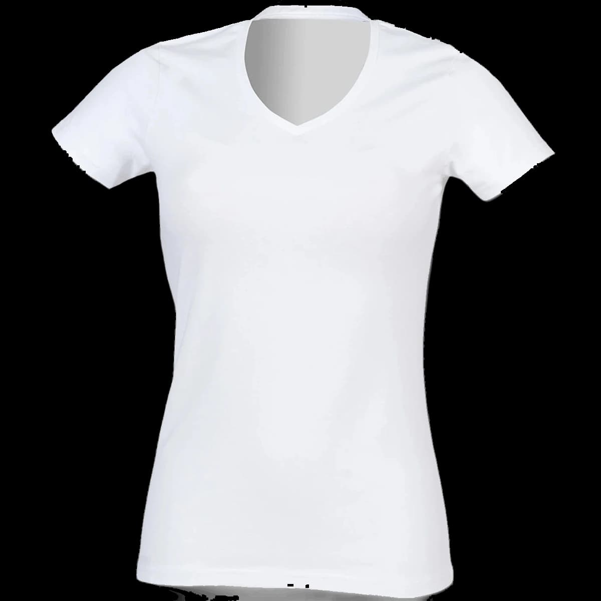 SF Clothing Ladies Feel Good Stretch V Neck T-Shirt — front