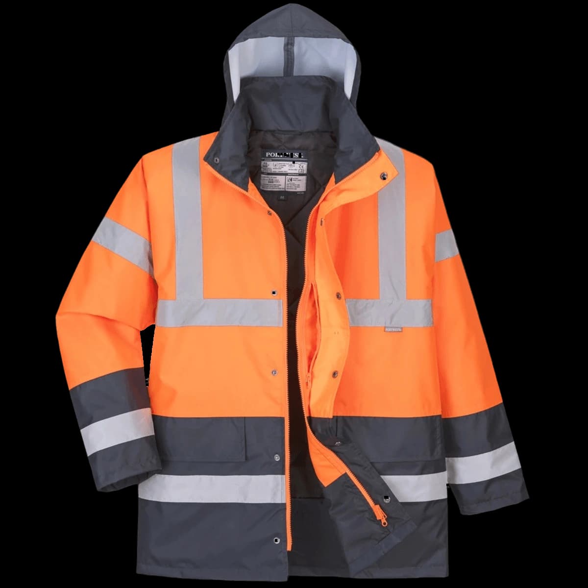 Portwest Hi-Vis Contrast Traffic Jacket — front