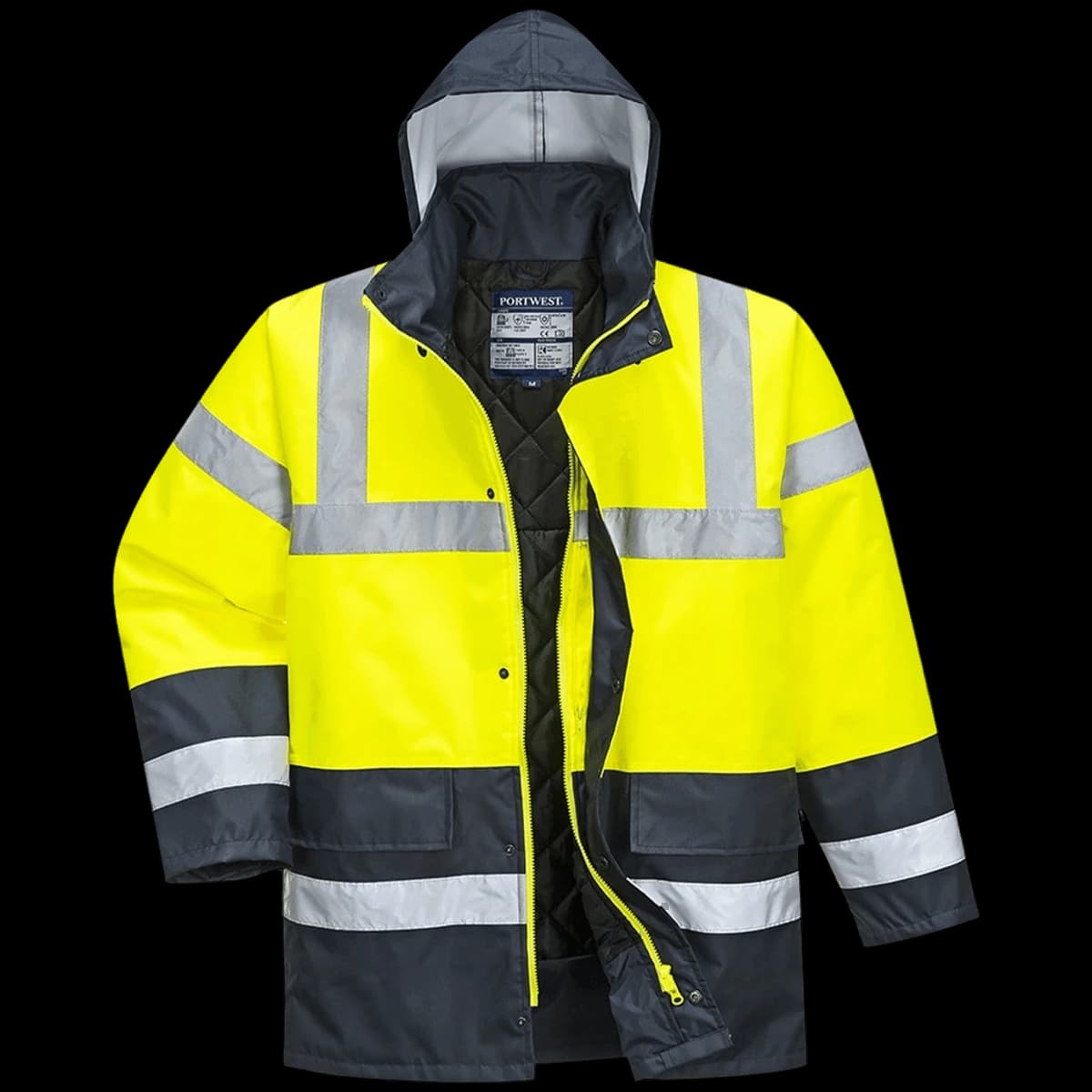 Portwest Hi-Vis Contrast Traffic Jacket — front