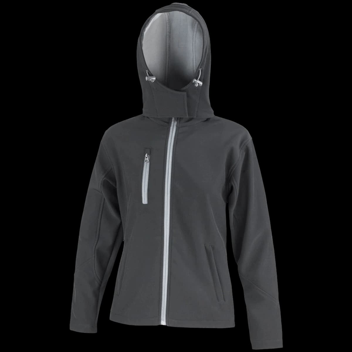 Result Core Ladies Hooded Soft Shell Jacket — front