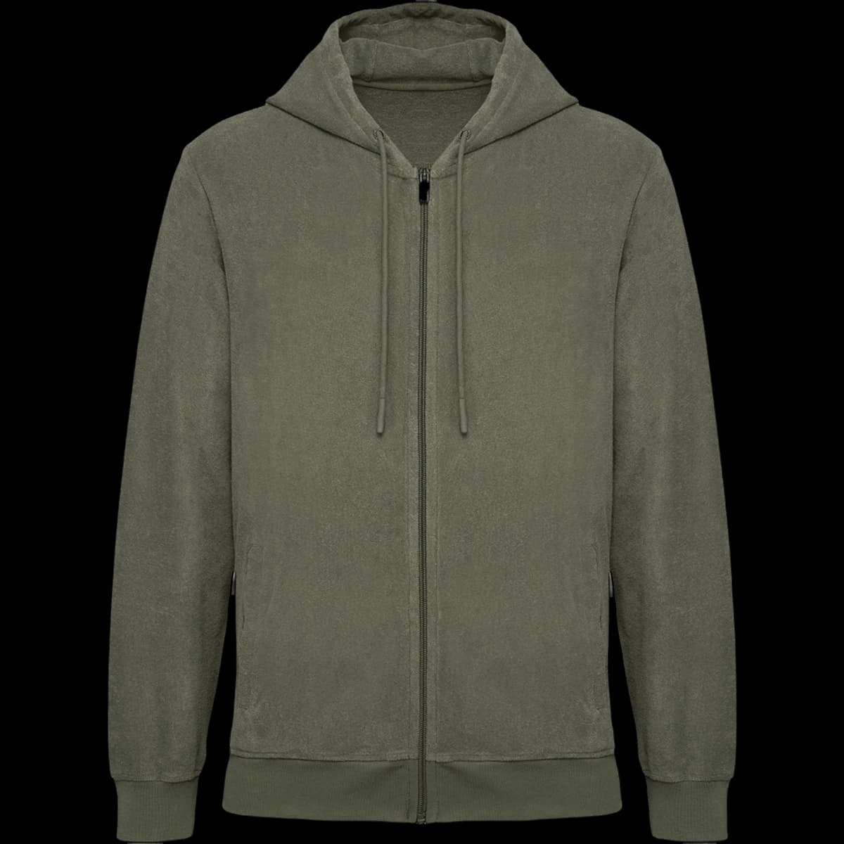Native Spirit Terry Towel Full Zip Hooded Sweatshirt — front