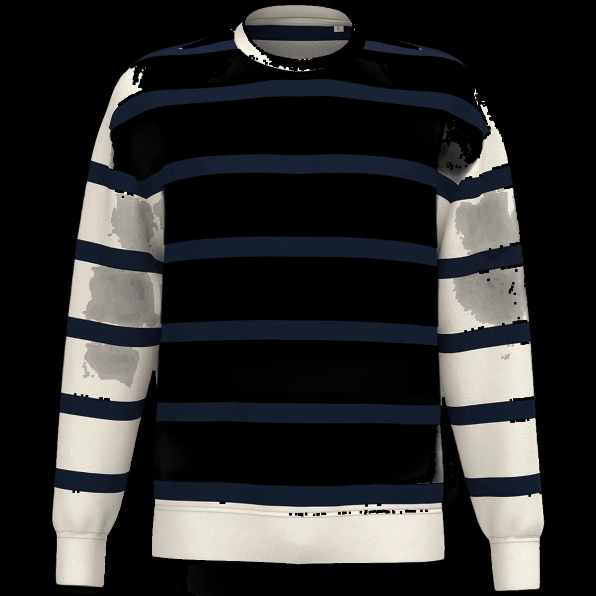 Native Spirit Unisex Striped Crew Neck Sweatshirt — front