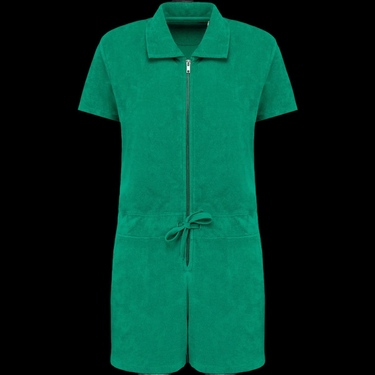 Native Spirit Ladies Terry Towel Short Overall — front