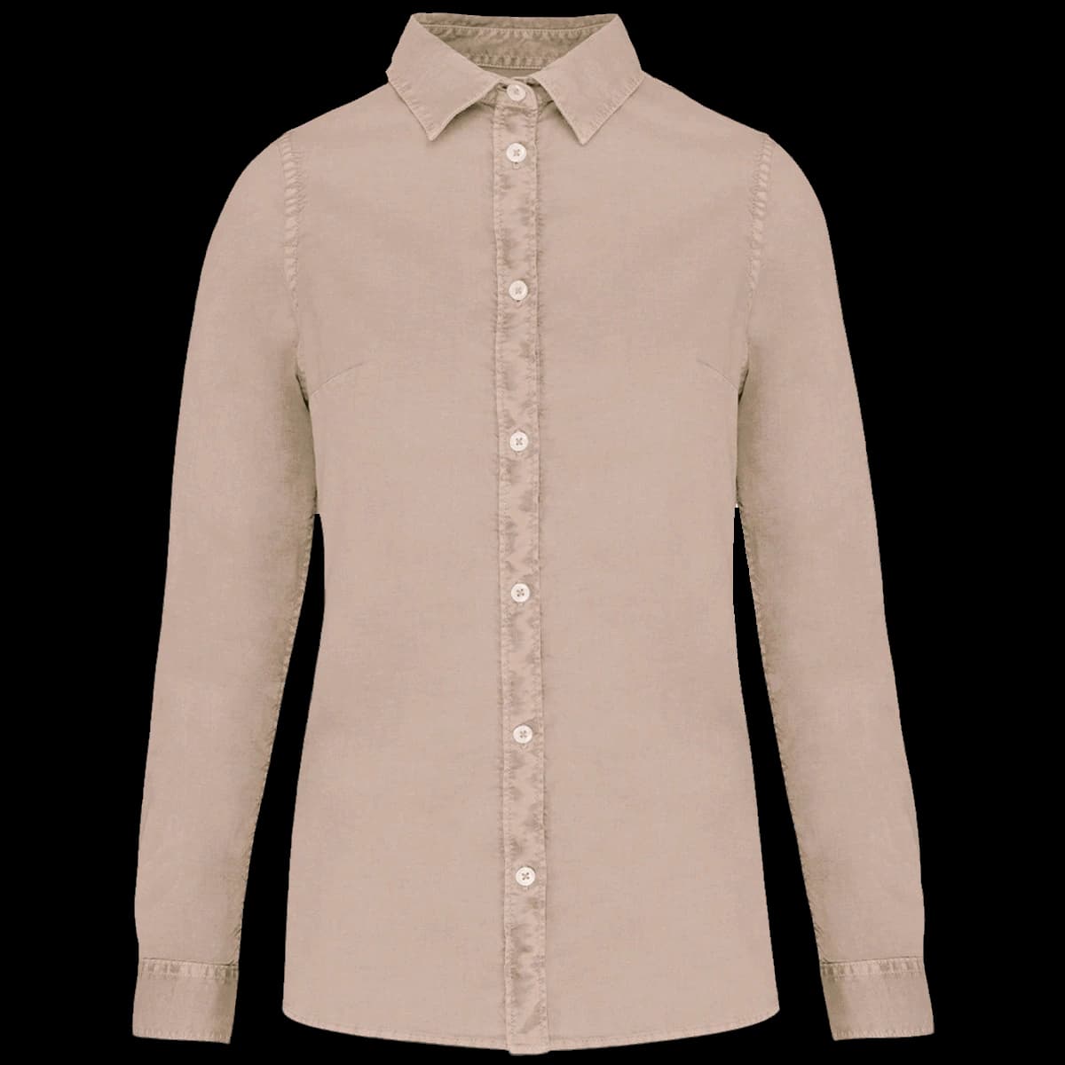 Native Spirit Ladies Washed Long Sleeve Shirt — front