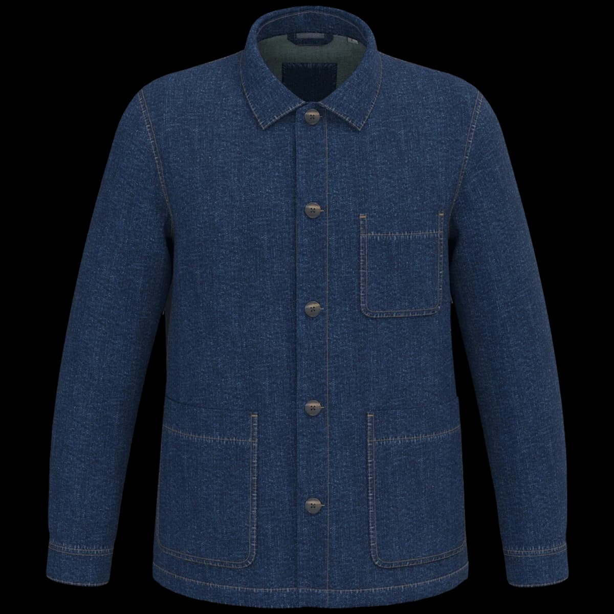 Native Spirit Unisex Dropped Shoulder Denim Jacket — front