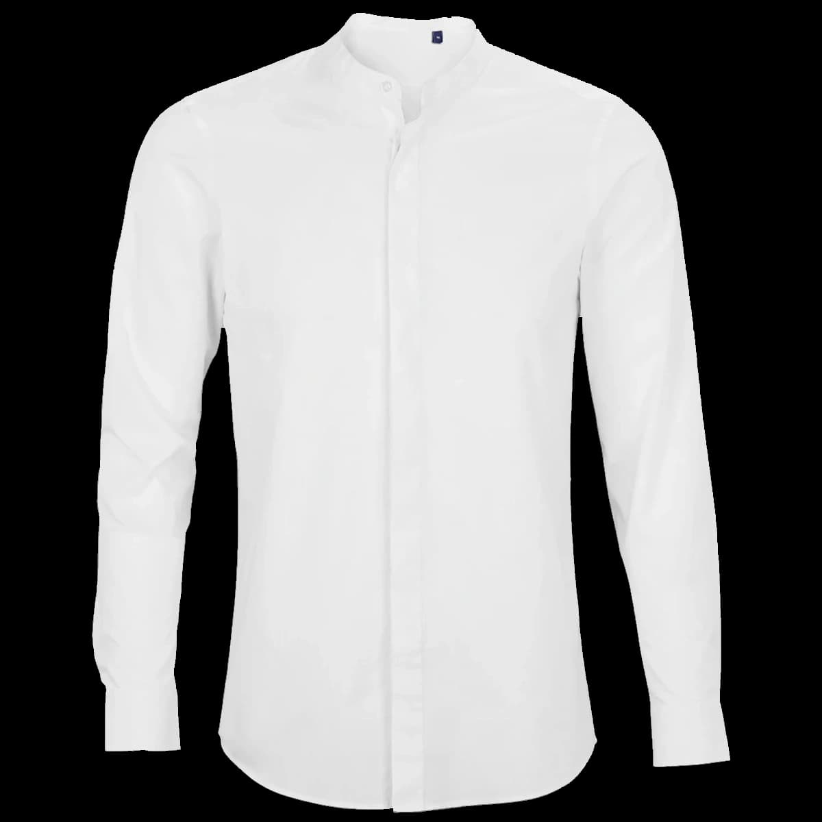 NEOBLU Bart Mao Collar Long Sleeve Poplin Shirt — front