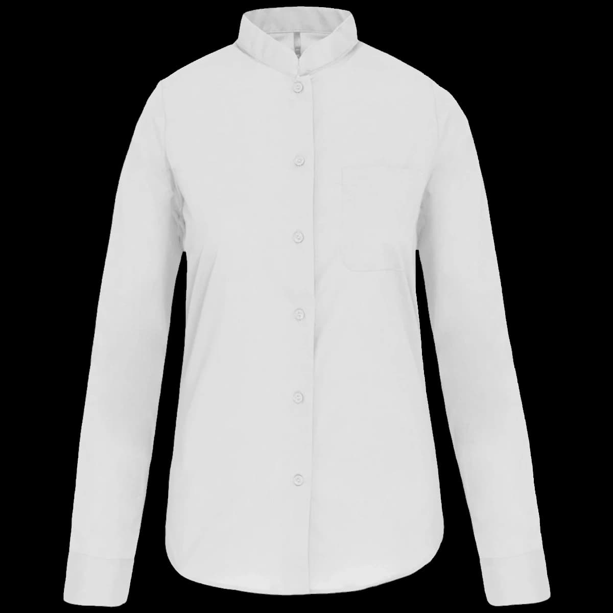 Kariban Ladies Long Sleeve Mandarin Collar Shirt — front