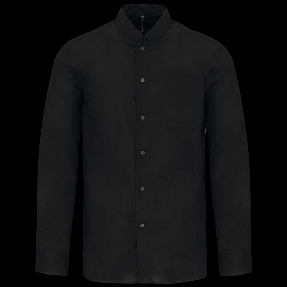 Kariban Long Sleeve Mandarin Collar Shirt — front