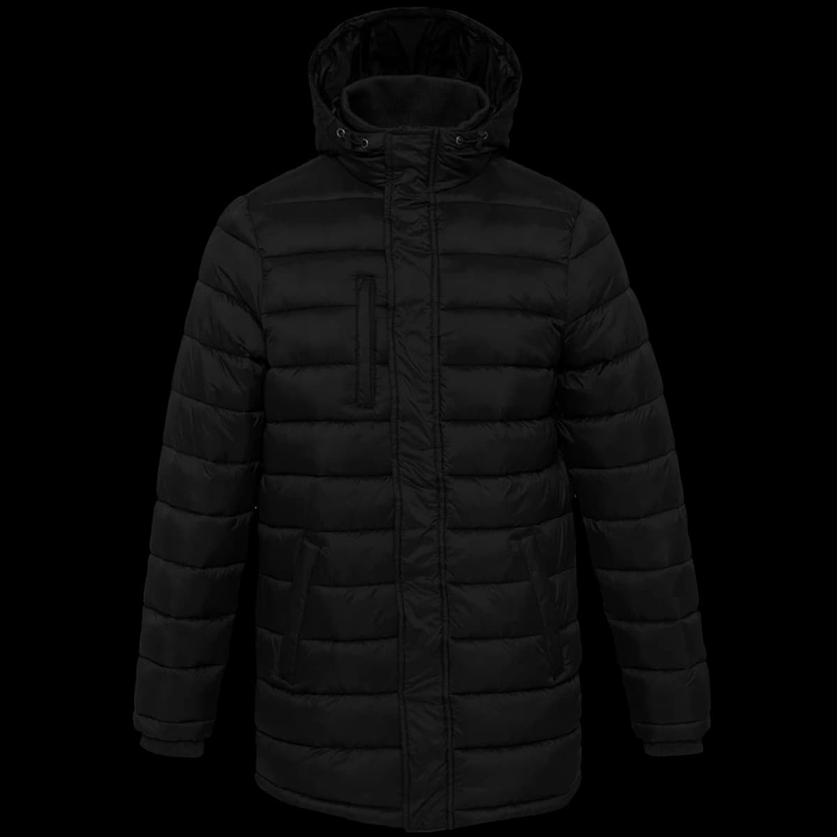Kariban Lightweight Long Padded Parka Jacket — front