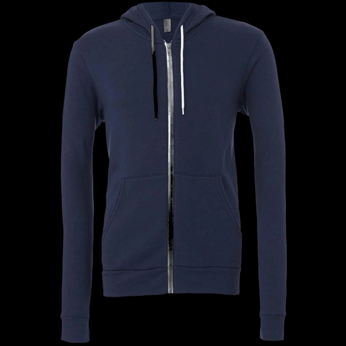 Canvas Unisex Full Zip Hoodie — front