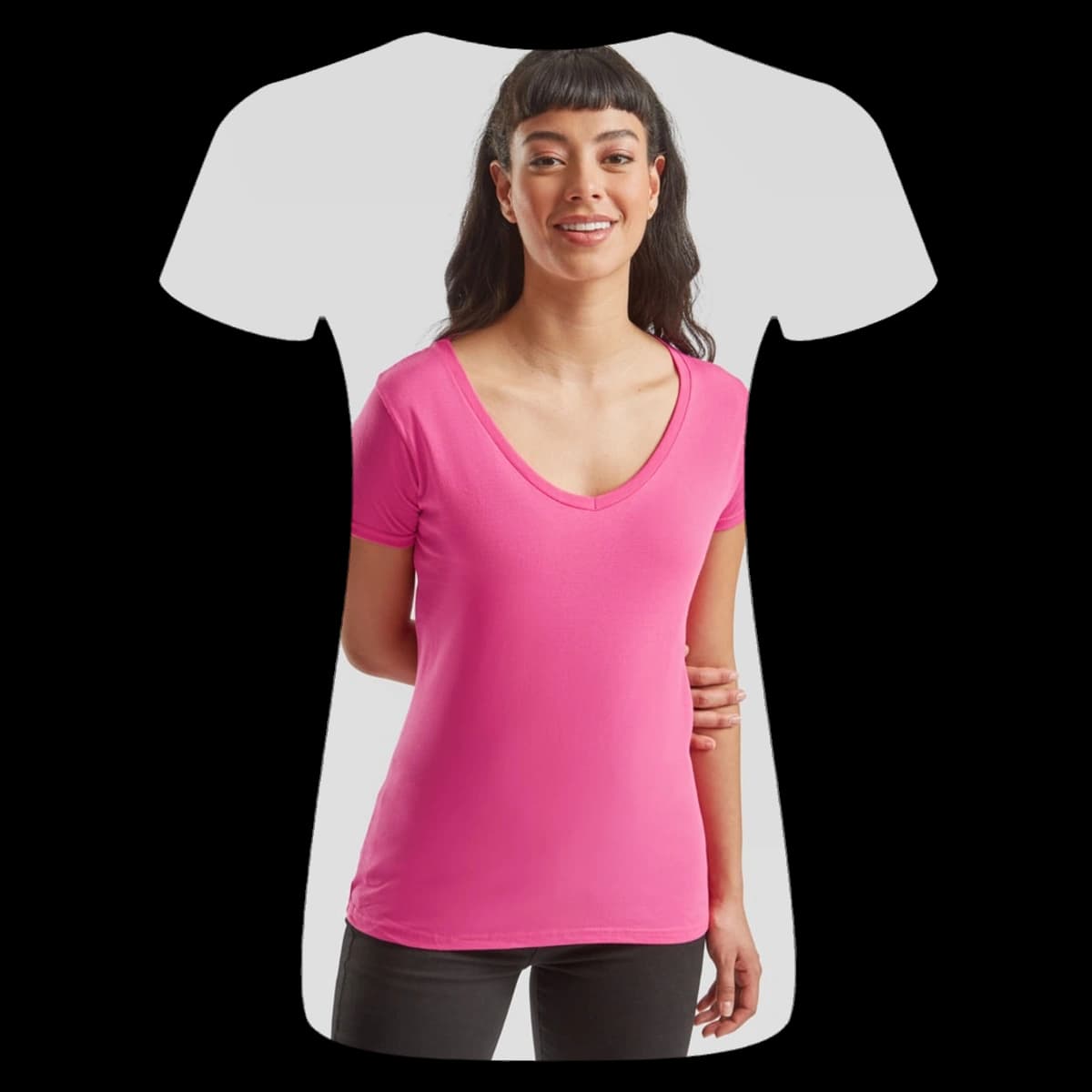 Ladies' Iconic 150 V-Neck T
