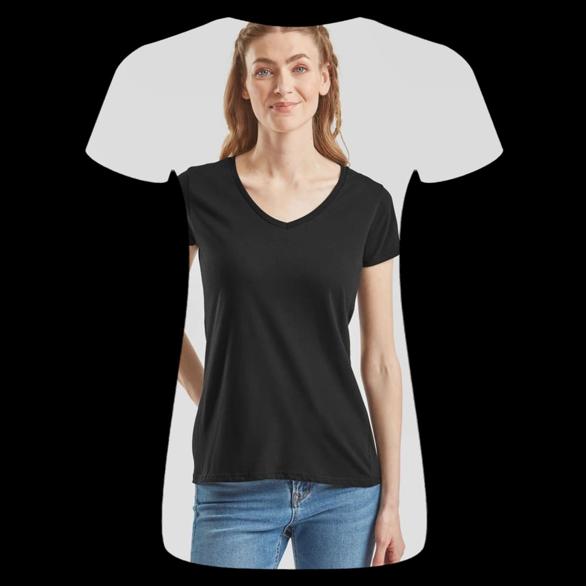 Ladies' Iconic 150 V-Neck T