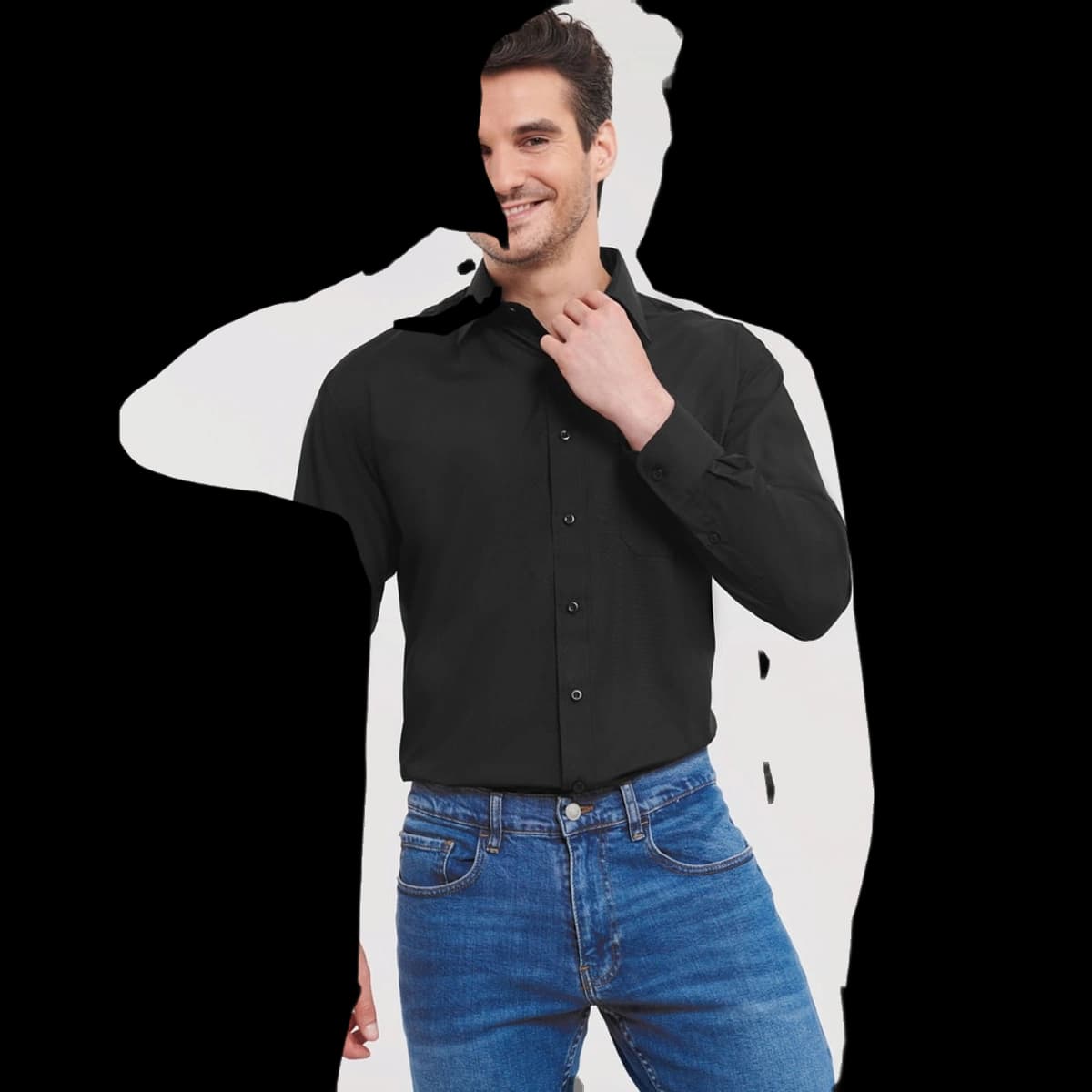 Men's Long Sleeve Classic Polycotton Poplin Shirt