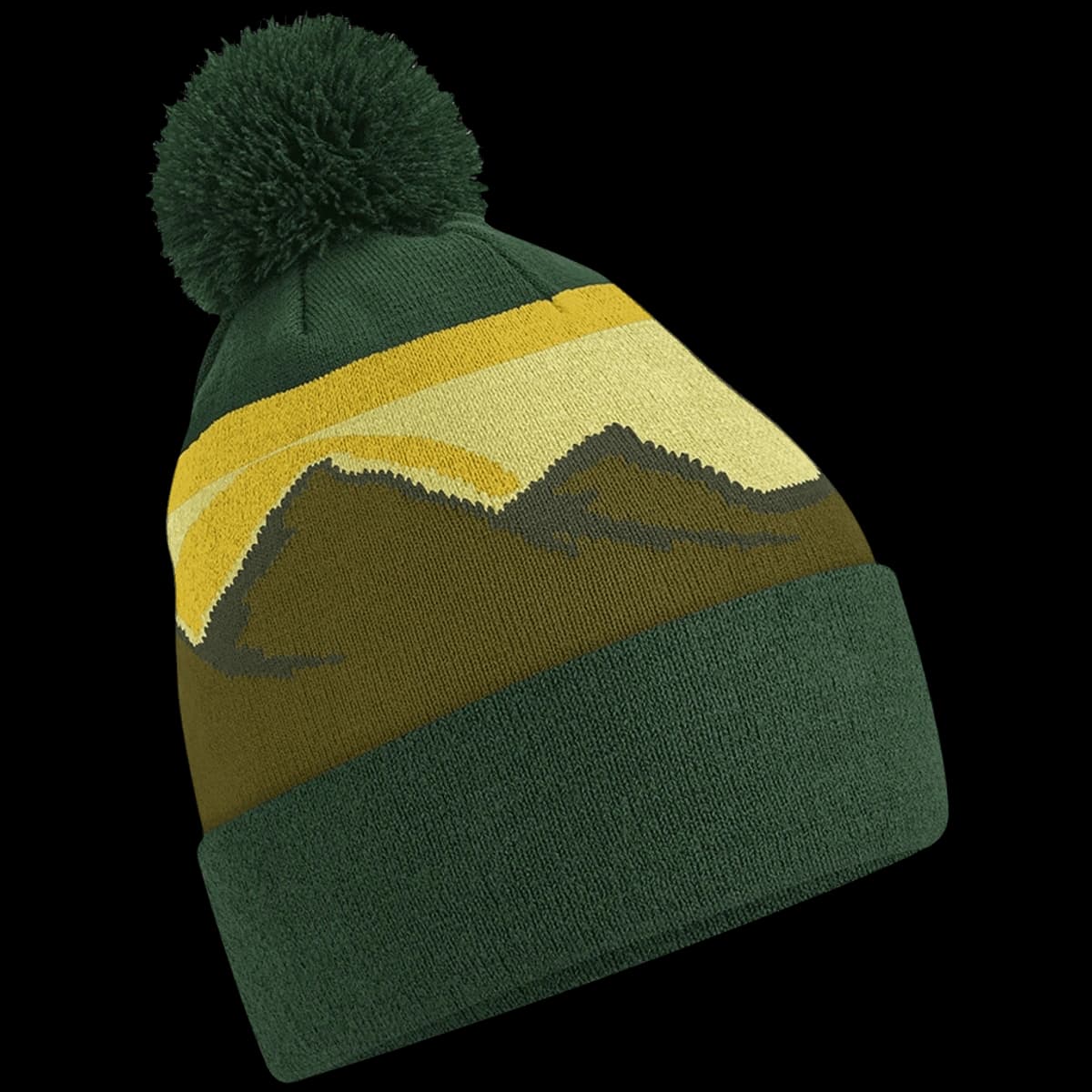 Beechfield Mountain Peaks Pom Pom Beanie — front