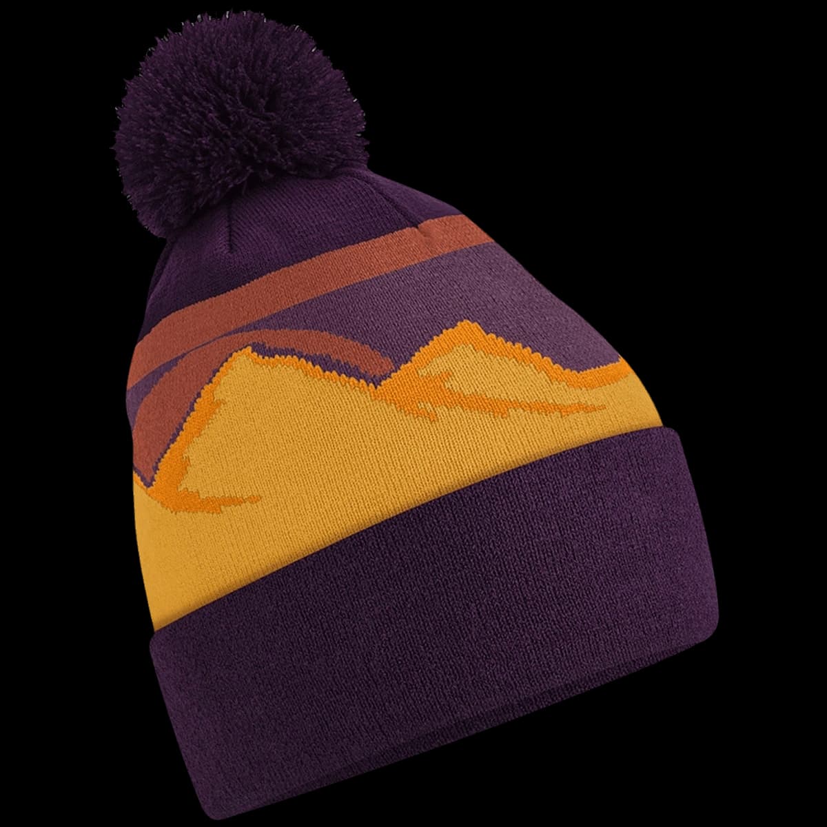 Beechfield Mountain Peaks Pom Pom Beanie — front